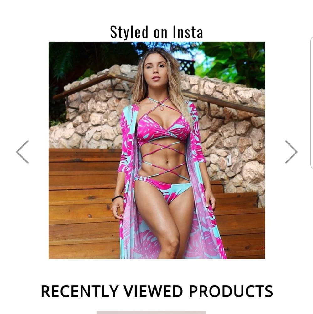 Cali Soul 3 Piece Sunkini Set - Mint/Fuchsia